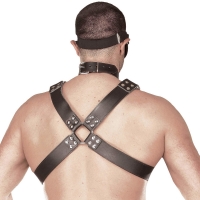 ledapol 8034 sm herre bryst seletøy i lær - gay harness