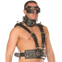 ledapol 8043 sm herre bryst seletøy i lær - gay harness